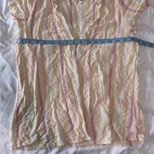 PAIGE Striped Blouse in Pink and Cream